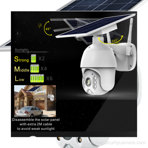 Caméra solaire de surveillance IP avec vision nocturne